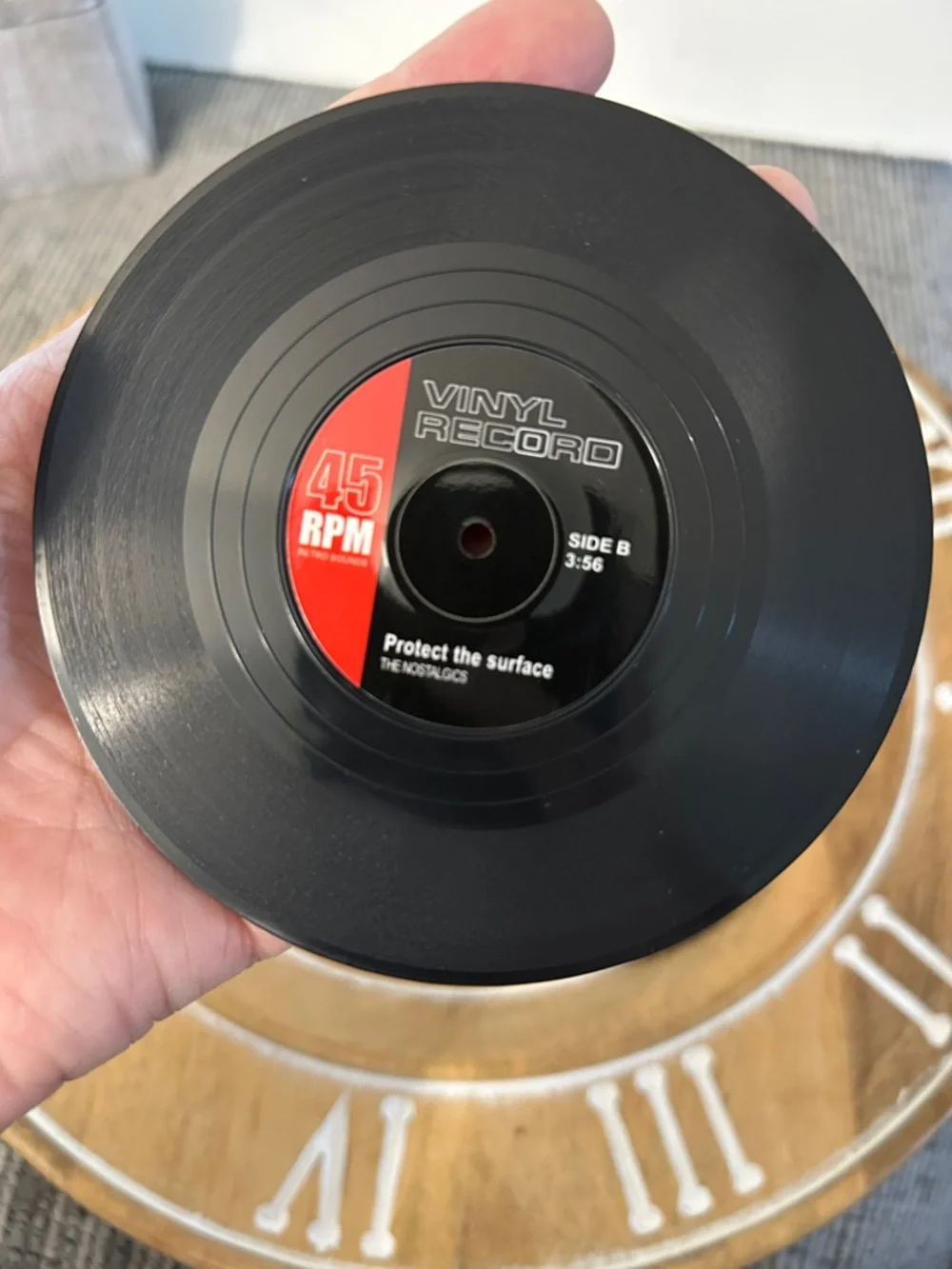 Mini Record Coaster Set NEW protect the Surface, Rest on Me “song” titles